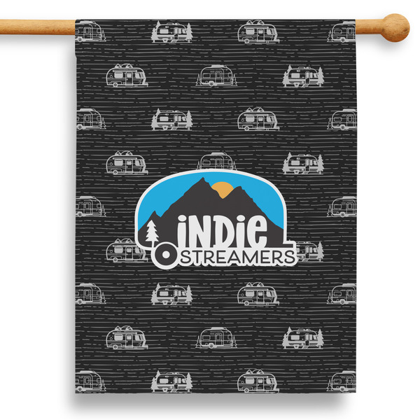 Custom Airstream Indie Club Logo 28" House Flag - Double-Sided