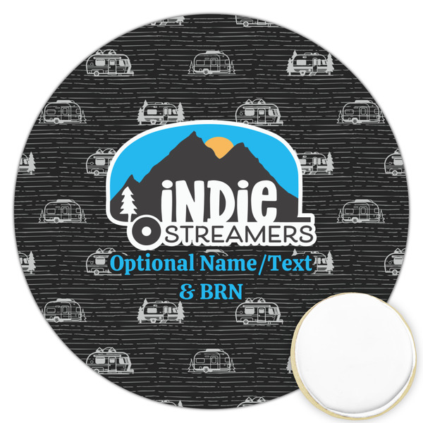 Custom Airstream Indie Club Logo Printed Cookie Topper - 3.25"