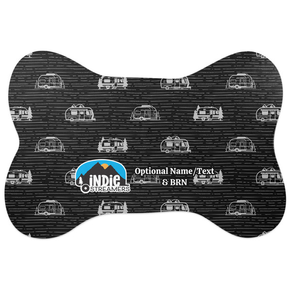 Custom Airstream Indie Club Logo Bone Shaped Dog Food Mat