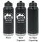 Airstream Indie Club Logo Laser Engraved Water Bottles - 2 Styles - Front & Back View