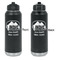 Airstream Indie Club Logo Laser Engraved Water Bottles - Front & Back Engraving - Front & Back View