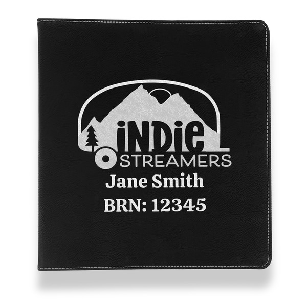 Custom Airstream Indie Club Logo Leather Binder - 1" - Black