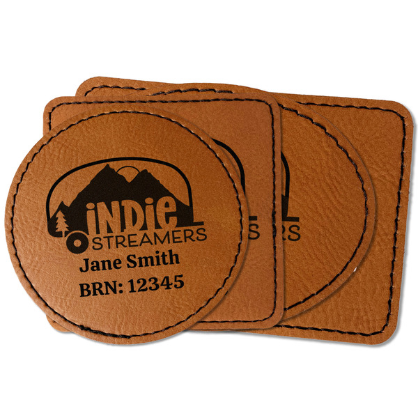 Custom Airstream Indie Club Logo Faux Leather Iron On Patch