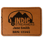 Airstream Indie Club Logo Faux Leather Iron On Patch - Rectangle