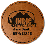 Airstream Indie Club Logo Faux Leather Iron On Patch - Round