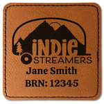 Airstream Indie Club Logo Faux Leather Iron On Patch - Square