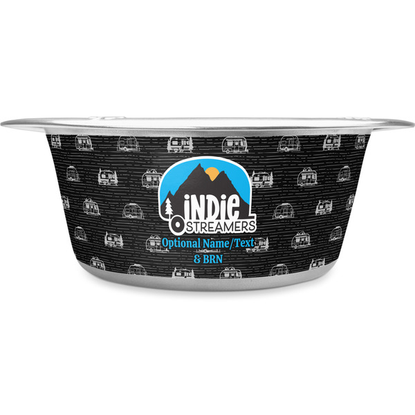 Custom Airstream Indie Club Logo Stainless Steel Dog Bowl - Medium