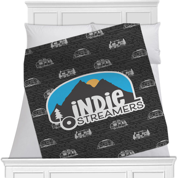 Custom Airstream Indie Club Logo Minky Blanket - 40" x 30" - Single-Sided