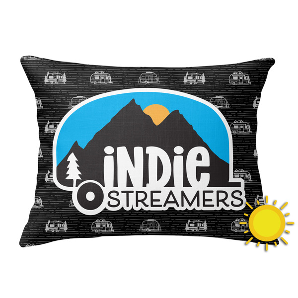 Custom Airstream Indie Club Logo Outdoor Throw Pillow - Rectangular