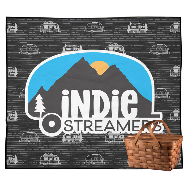 Custom Airstream Indie Club Logo Outdoor Picnic Blanket