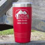 Airstream Indie Club Logo 20 oz Stainless Steel Tumbler - Red - Single-Sided