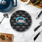 Airstream Indie Club Logo Round Stone Trivet - In Context View