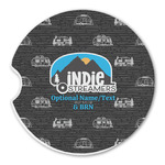 Airstream Indie Club Logo Sandstone Car Coaster - Single