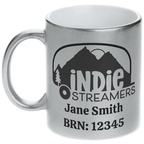 Custom Airstream Indie Club Logo Metallic Silver Mug