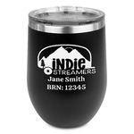 Airstream Indie Club Logo Stemless Stainless Steel Wine Tumbler - Black - Double-Sided