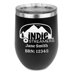 Airstream Indie Club Logo Stemless Stainless Steel Wine Tumbler - Black - Single-Sided