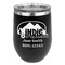 Airstream Indie Club Logo Stainless Wine Tumblers - Black - Single Sided - Front