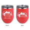 Airstream Indie Club Logo Stainless Wine Tumblers - Coral - Double Sided - Approval