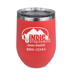 Airstream Indie Club Logo Stemless Stainless Steel Wine Tumbler - Coral - Double-Sided