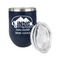 Airstream Indie Club Logo Stainless Wine Tumblers - Navy - Double Sided - Alt View