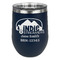 Airstream Indie Club Logo Stainless Wine Tumblers - Navy - Double Sided - Front