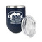 Airstream Indie Club Logo Stainless Wine Tumblers - Navy - Single Sided - Alt View