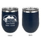 Airstream Indie Club Logo Stainless Wine Tumblers - Navy - Single Sided - Approval