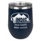 Airstream Indie Club Logo Stainless Wine Tumblers - Navy - Single Sided - Front