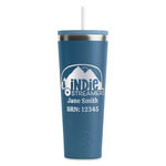 Airstream Indie Club Logo RTIC Everyday Tumbler with Straw - 28oz - Steel Blue - Double-Sided