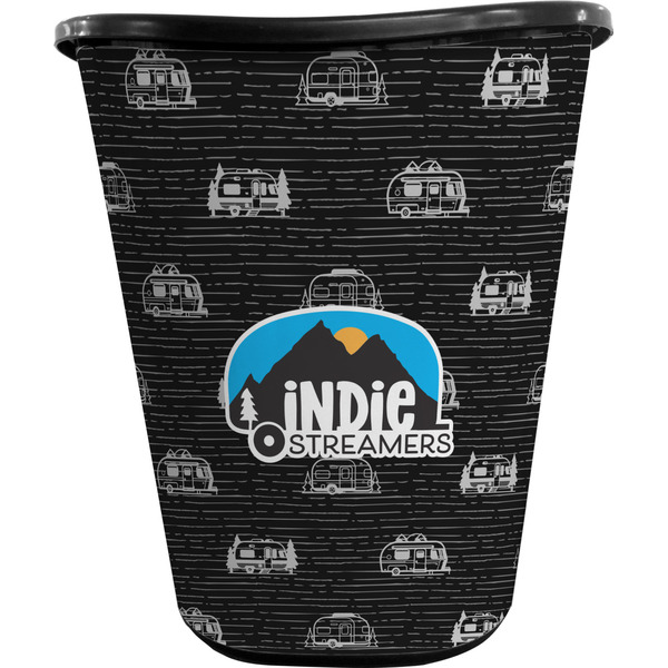 Custom Airstream Indie Club Logo Waste Basket - Single-Sided - Black