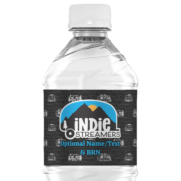 Custom Airstream Indie Club Logo Water Bottle Labels - Custom Sized