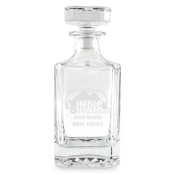 Custom Airstream Indie Club Logo Whiskey Decanter - 26 oz Square