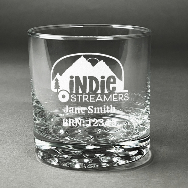 Custom Airstream Indie Club Logo Whiskey Glass - Engraved - Single