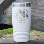 Airstream Indie Club Logo 20 oz Stainless Steel Tumbler - White - Single-Sided