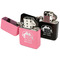 Airstream Indie Club Logo Windproof Lighters - Black & Pink - Open