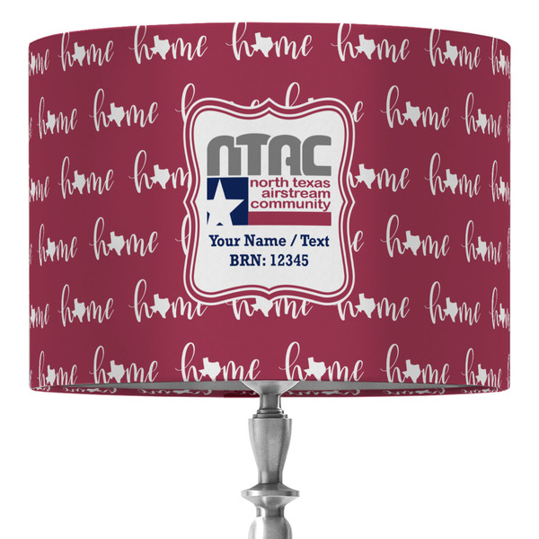 Custom North Texas Airstream Community 16" Drum Lamp Shade - Fabric