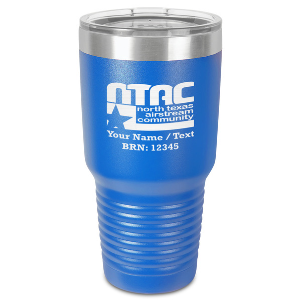 Custom North Texas Airstream Community 30 oz Stainless Steel Tumbler - Royal Blue - Single-Sided