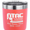 North Texas Airstream Community 30 oz Stainless Steel Ringneck Tumbler - Coral - CLOSE UP