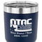 North Texas Airstream Community 30 oz Stainless Steel Ringneck Tumbler - Navy - CLOSE UP