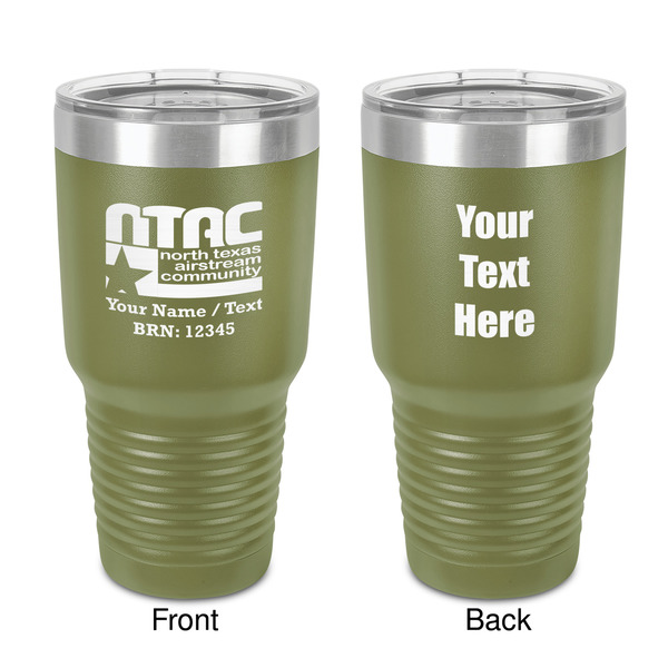 Custom North Texas Airstream Community 30 oz Stainless Steel Tumbler - Olive - Double-Sided