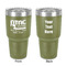 North Texas Airstream Community 30 oz Stainless Steel Ringneck Tumbler - Olive - Double Sided - Front & Back