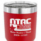 North Texas Airstream Community 30 oz Stainless Steel Ringneck Tumbler - Red - CLOSE UP