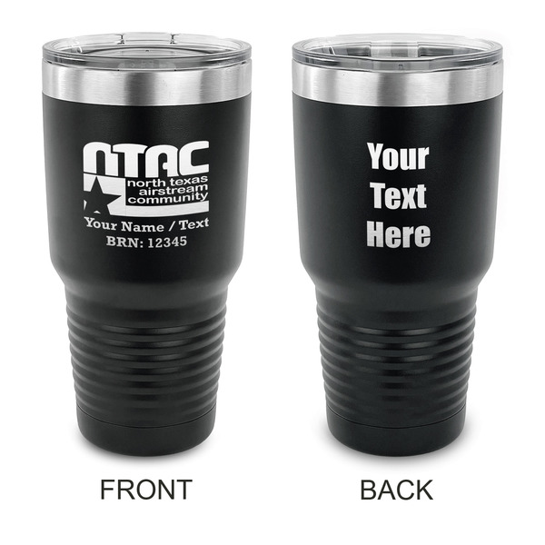 Custom North Texas Airstream Community 30 oz Stainless Steel Tumbler - Black - Double-Sided