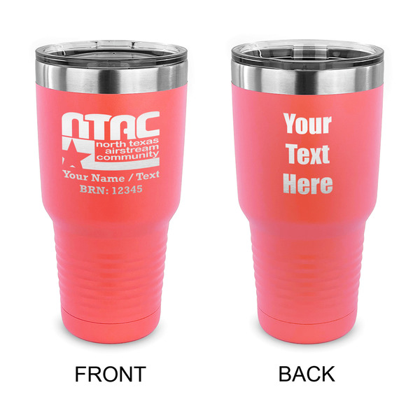 Custom North Texas Airstream Community 30 oz Stainless Steel Tumbler - Coral - Double-Sided