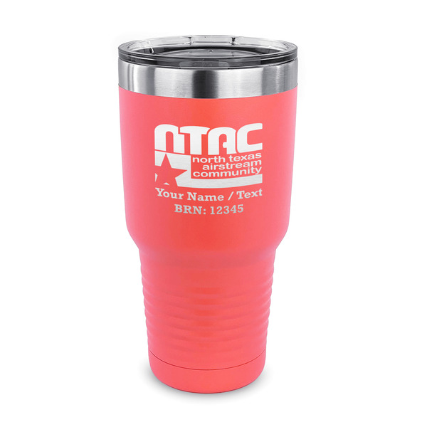 Custom North Texas Airstream Community 30 oz Stainless Steel Tumbler - Coral - Single-Sided