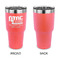 North Texas Airstream Community 30 oz Stainless Steel Ringneck Tumblers - Coral - Single Sided - APPROVAL