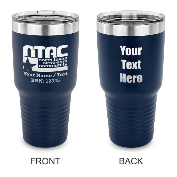 Custom North Texas Airstream Community 30 oz Stainless Steel Tumbler - Navy - Double-Sided