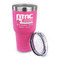 North Texas Airstream Community 30 oz Stainless Steel Ringneck Tumblers - Pink - LID OFF