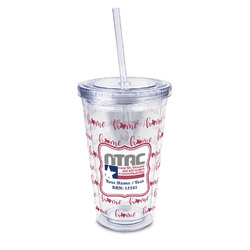 North Texas Airstream Community 16 oz Double Wall Acrylic Tumbler with Lid & Straw - Full Print