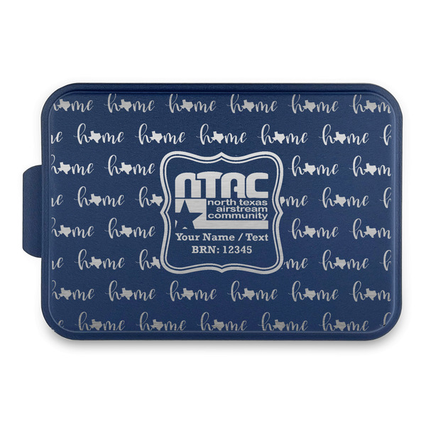 Custom North Texas Airstream Community Aluminum Baking Pan with Navy Lid